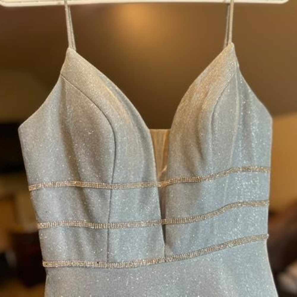 Elegant Glittery Dress with Spaghetti Straps